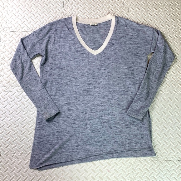 Wilfred Sweaters - Wilfred Sherbrooke Sweater Heather Grey White Trim